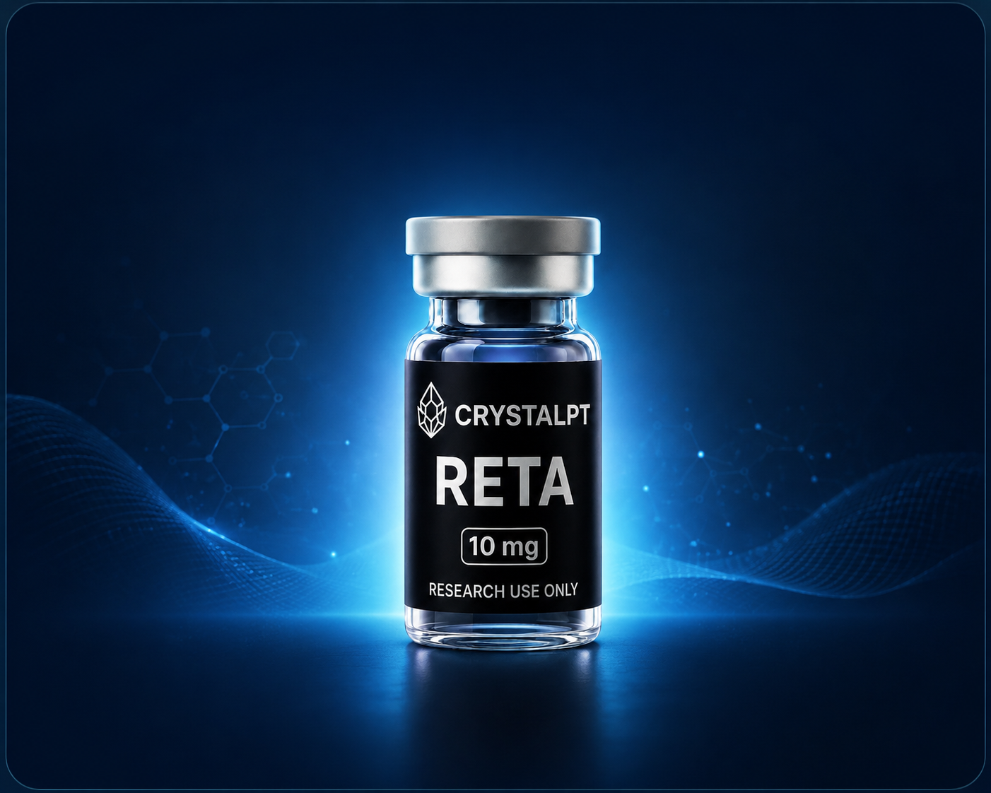 Crystal Peptides Retatrutide 10mg research vial